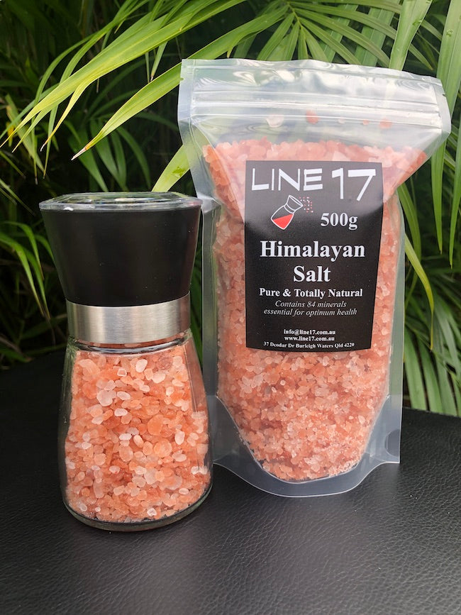 1 Himalayan Salt Grinder + 500g Refill Pack Line 17 Your Gourmet